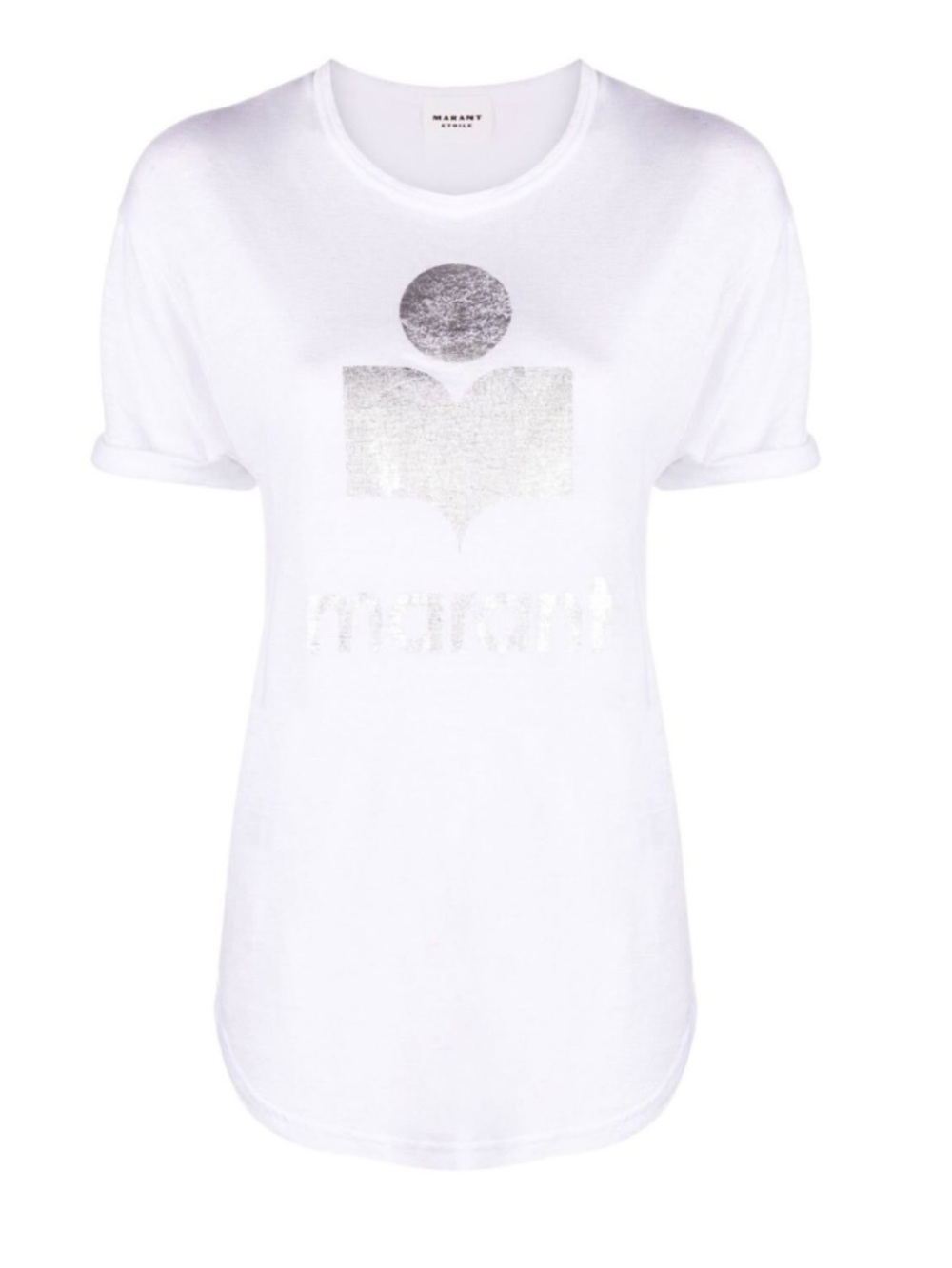 Isabel Marant White Tee with Silver Logo